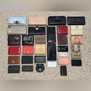 30pc Assorted Luxury Wallet Bundle Lot | Men's & Women's | LV/Gucci/Chanel +More
